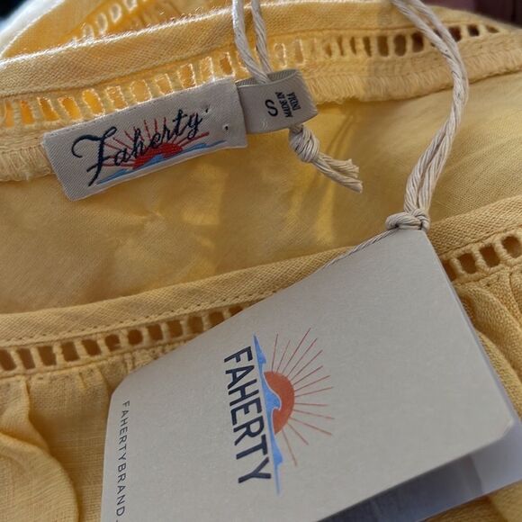 Faherty Women's Ellis Dress - Jojoba Linen - Picture 8 of 9